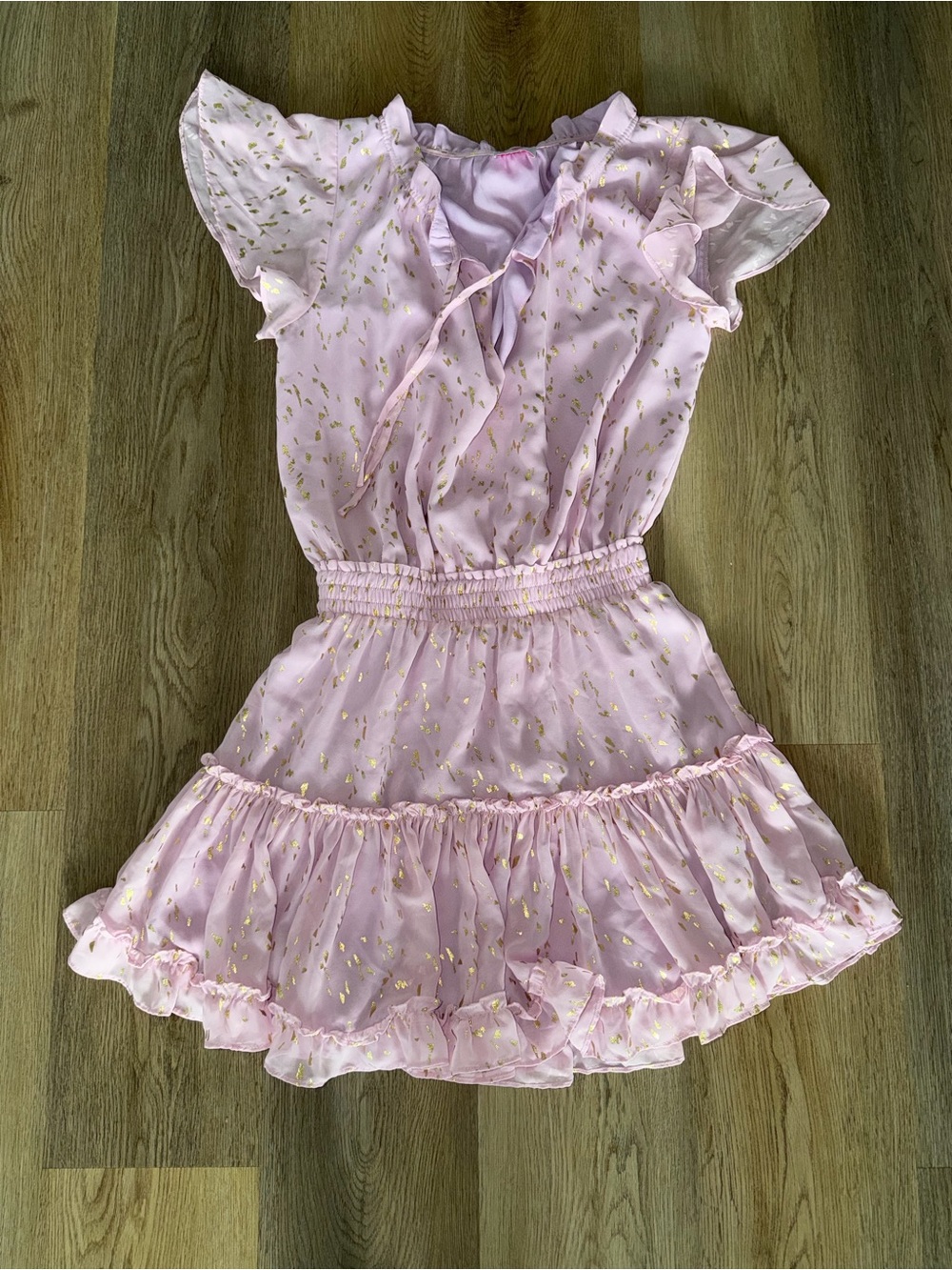 Buddy Love Pale Pink Dress with Gold Fleck Detail
